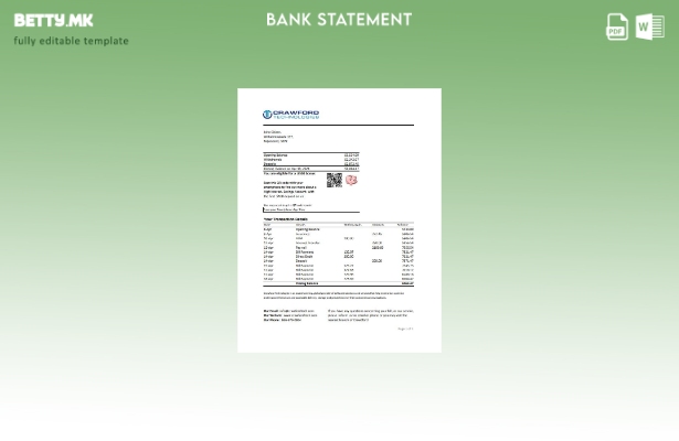 модерен стил Холандија (Холандија) Crawford Technologies банкарски извод на ексе